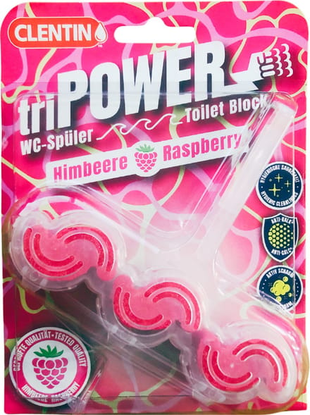 Clentin Tri-Power WC blokje Framboos