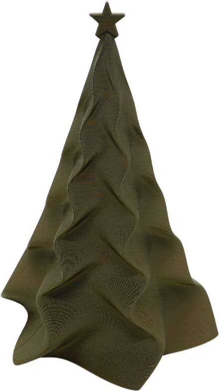 Organische kerstboom – Decoratief object - Brons - 3d geprinte object – Winter woondecoratie – 20CM