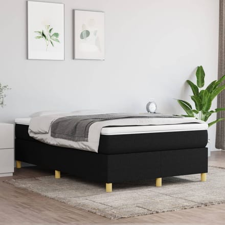 vidaXL - Boxspring - bed - 120x200 - cm - stof - zwart