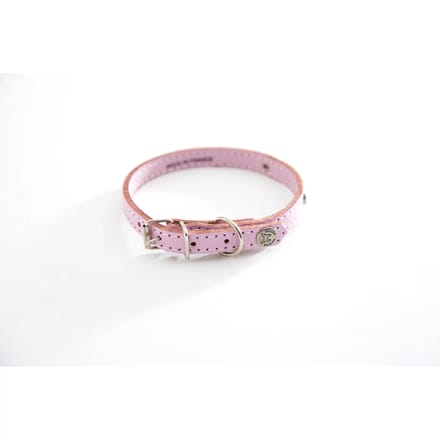 Dogen halsband met stiksels en naamplaatje Martin Sellier