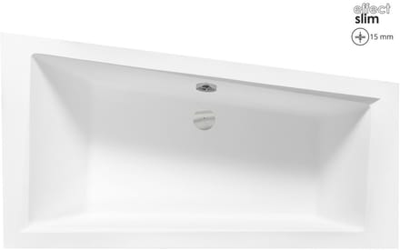 Badland INTIMA SLIM hoekbad 150 x 85 cm rechts wit