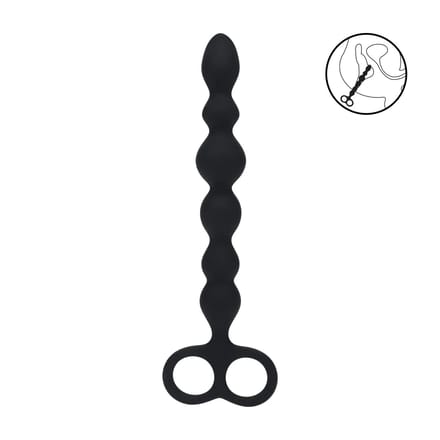 Levelz - Beaded Siliconen Anaal Plug met Dubbele Loop