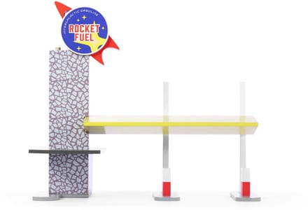 Candylab speelgoed - Rocket Fuel Station houten tankstation.