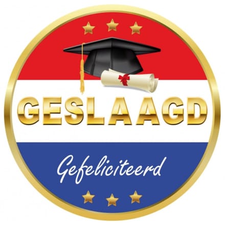 Bierviltjes geslaagd - 25x stuks - rood/wit/blauw - geslaagd gefeliciteerd