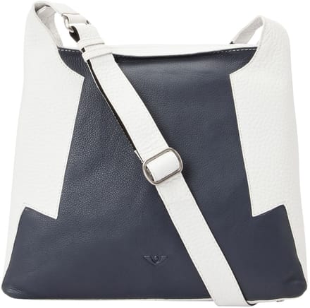 Voi Boston Crossbody tas Leder 32 cm - Dames - blau-weiss