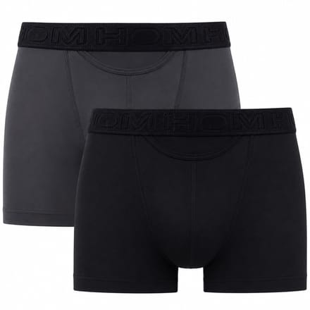 HOM - Boxerlines#2 - HO1 Boxer Briefs (2-pack) - Heren Boxer met horizontale gulp - Zwart/Antraciet - 2XL