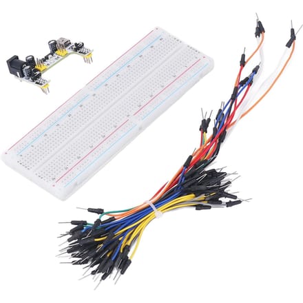 Breadboard Kit Elektrisch 830 Verbindingspunten voor Beginner Starter met Voeding Jumperkabels 12V Wit