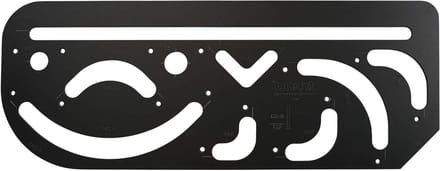 Freesmal - Werkbladmal Freesjig - Werkbladen Frezen - Geïntegreerde Scharnieruitsparing - 40-250mm Radius - Grijs