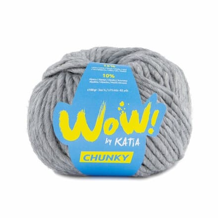 Katia WOW Chunky - 51 Grijs - Bulky Acryl/Wolmix Garen