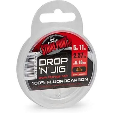 Fox Rage Strike Point Drop ‘N’ Jig 100% Fluocarbon (40m) - Maat : 0.22mm
