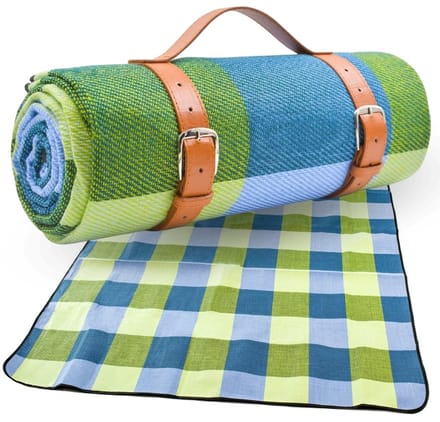MORE&DECO - Picknickkleed - 200x200cm - Groene en Blauwe Tinten - Waterdicht