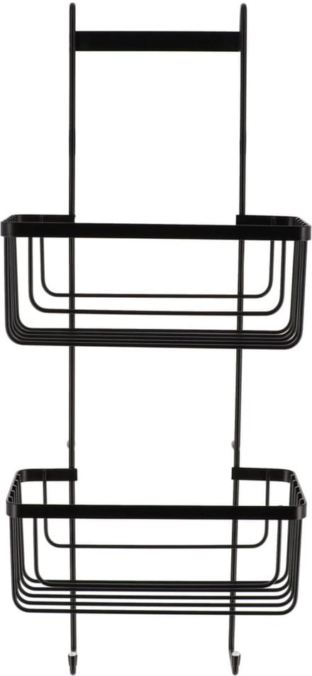 Tendance Hangend Doucherekje - zwart - 2-laags - 25 x 60 cm - RVS - zonder boren