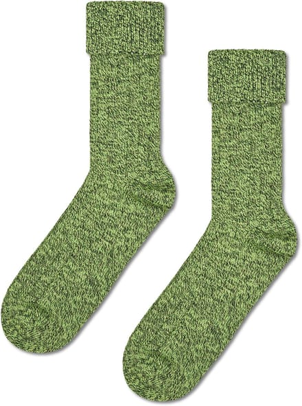 Happy Socks Folded Cuff Sock - unisex sokken - groen - Unisex - Maat: 36 - 40