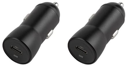2 stuks OneOne auto snellader USB C. 20W lader. Autolader adapter past op Apple iPhone 12 Pro (Max), iPhone 13, iPhone 13 Mini, iPhone 13 Pro (Max), iPhone 14, iPhone 14 Plus, iPhone 14 Pro (Max)