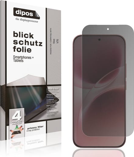 dipos – Matte Privacy Screenprotector geschikt voor Vivo V70 | Anti-Spy Beschermfolie