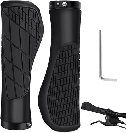 Fietsgrepen - Handgrepen Stuur - Comfortabel Fietsen - Ergonomisch Antislip - 22.2 mm - Zwart