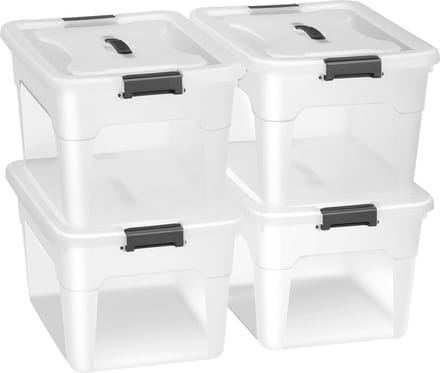 Opbergbox / Opslagdoos 30 L - Kunststof - 4-Delig - Incl. Deksel