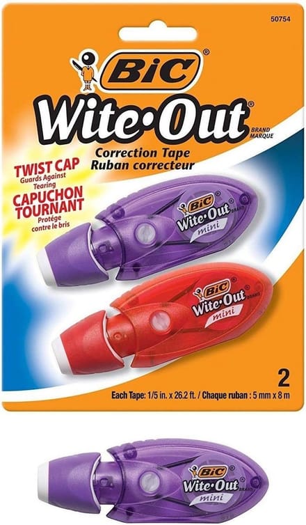 Mini Correctietape Set, Wit, Duopak, Ideaal voor School en Kantoor