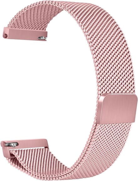 Milanese RVS Bandje - Geschikt voor Amazfit Active 2 Round / Active 2 Square / T-rex 3 Pro 44mm - Rosegoud