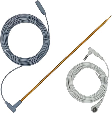 Koperen Aardingsstaaf Set - Draagbare Aarding - Veilige Elektrische Systemen - Puur Koperen Staaf - 12 Meter Kabel - Koper