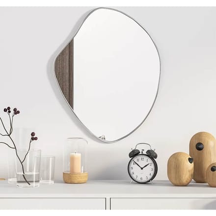 vidaXL - Wandspiegel - 50x40 - cm - zilverkleurig