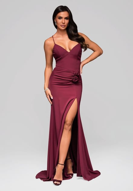 LARICA Jurk - Rits - Jurk Bordeaux L