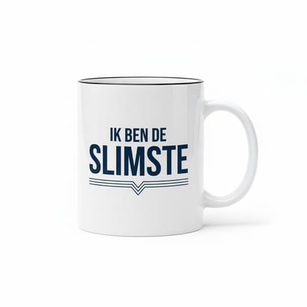 “Ik Ben de Slimste” Mok – Grappige Nederlandse Slimme Tekst Koffiemok 330 ml