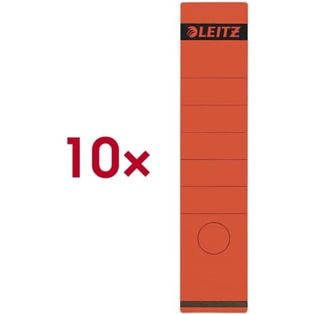 Leitz zelfklevende rugetiketten 1640 formaat 58 x 290 mm., kleur rood