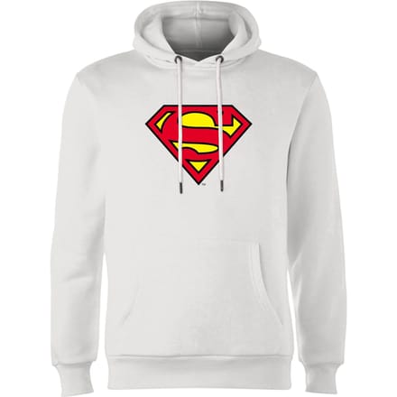 Official Superman Shield Hoodie - White - S