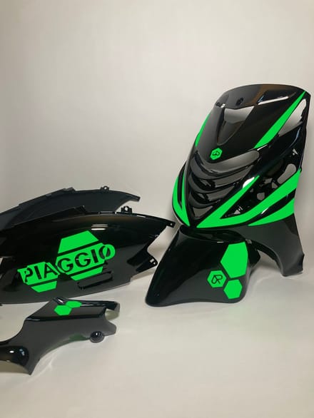 Piaggio Zip Stickerset - Hexa - Fluor Groen