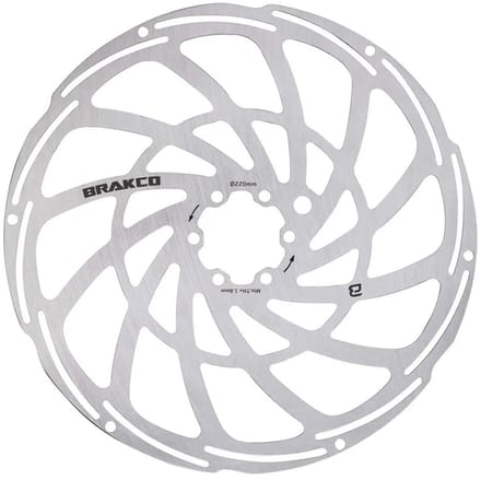 Brakco Xsc 6b Reinforced E-bike 2 Mm Remschijf Zilver 220 mm