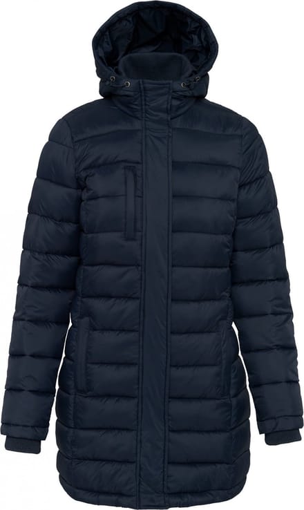 Kariban Lichte damesparka met capuchon K6129 - Navy - XS