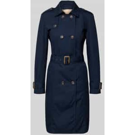 regular fit lange jas met platte kraag model 'Lora'