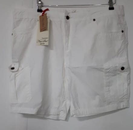 New Star dames short - dames korte broek - Santa Ana - wit - poplin - maat 3XL