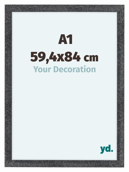 Your Decoration - Fotolijst A1 59,4x84 cm - MDF - Grijs Geveegd - Como