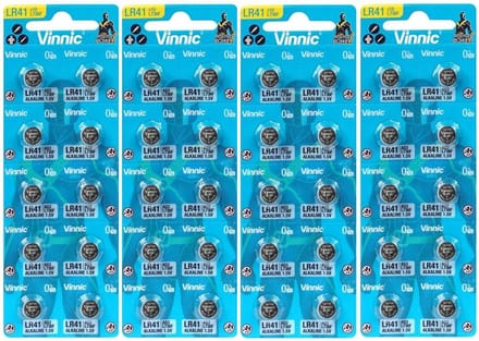 Vinnic LR41 - Batterijen - Alkaline Knoopcel Batterij 40 Stuks