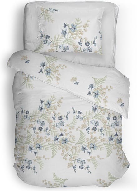 Snoozing Gwenny Dekbedovertrek - Eenpersoons - 140x200/220 cm - Blauw
