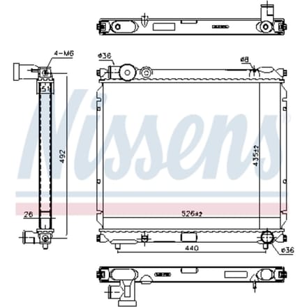 Radiator, motorkoeling NISSENS 64179