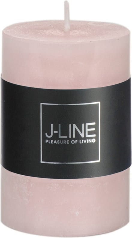 J-Line cilinderkaars - poederroze - 18U - small - 6 stuks