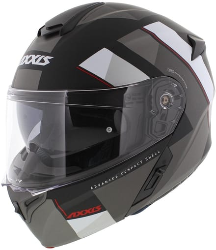 Axxis Storm S SV systeemhelm Diamond mat zwart grijs