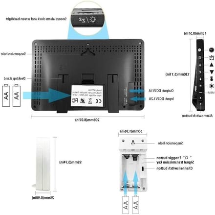 Weerstation met Sensor - Digitale Klok - Weer Voorspellen - Draadloze Buiten Sensor - 60 Meter Bereik - Kleurrijk Display