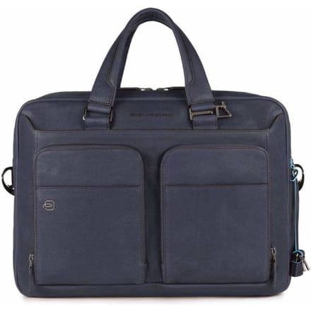 Zak Piquadro zwart vierkant Man Blue Leather - CA2849B3-BLU4