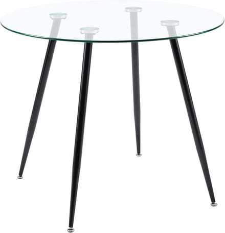 Glazen Eettafel - Moderne Tafel - Samen Eten - Gehard Glas - 80 cm - Zwart