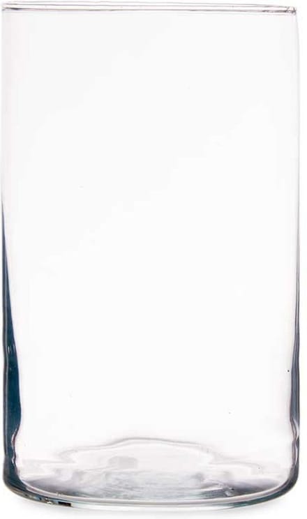 Giftdecor Bloemenvaas - cilinder vorm - transparant glas - 12 x 20 cm - vaas
