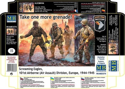 Master Box Modelbouwpakket Militaire voertuigen - MB3574 U.S. Paratroopers, Europe 1944 - 1945 Plastic - 1:35 - Modelbouw