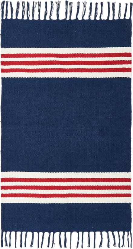 Kleed navy-rood-wit gestreept - Batela