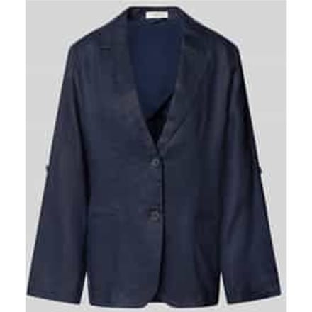 Linnen blazer met paspelzakken