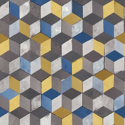Retro behang 3d beton mozaik 36662-2