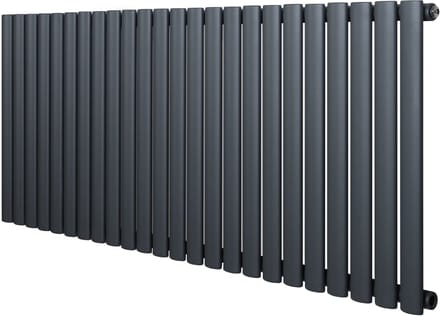 Ovale design radiator - 1 kolom - 600x1440 mm - grijs
