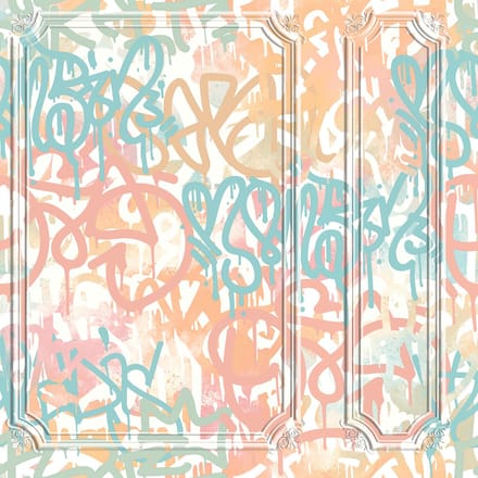 Dutch Wallcoverings - Pop- graffiti roze/blauw - M479-05